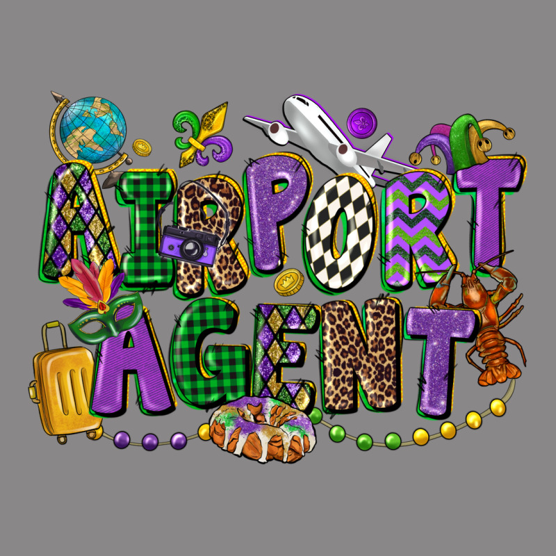 Airport Agent Mardi Gras Vintage Tee by CowGirlArtShop | Teevron