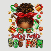 Santas Favorite Dog Mom Afro Messy Bun Classic Tee | Teevron