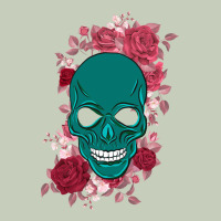 Skull With Flowers Ladies Tee | Teevron