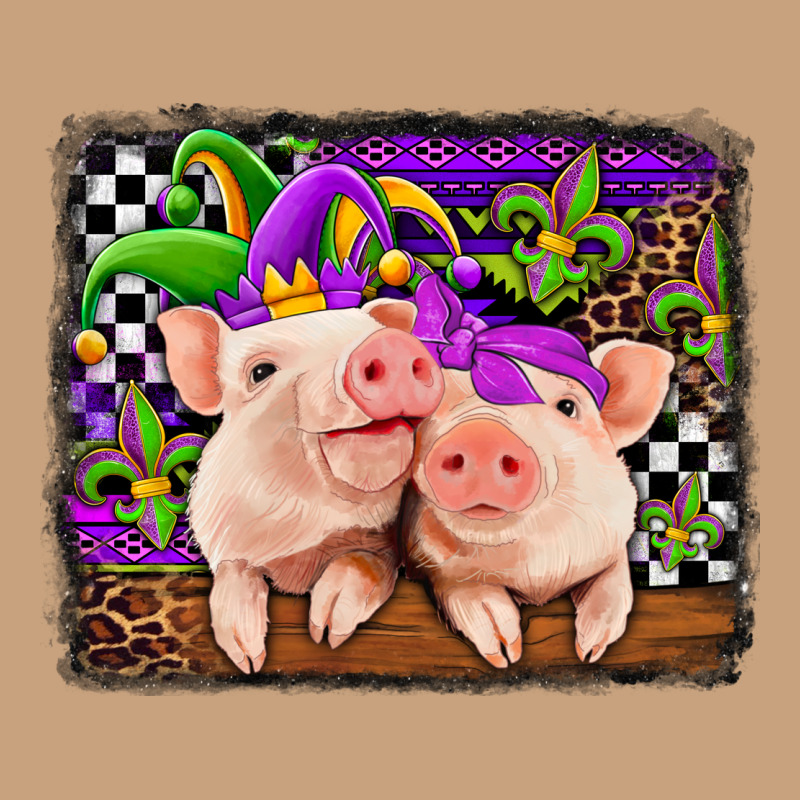 Mardi Gras Western Leopard Pigs Vintage Tee by Jasminsmagicworld | Teevron