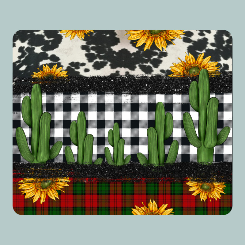 Cowhide Cacti Sunflowers Christmas Mousepad Heavy Core Tee by Jasminsmagicworld | Teevron