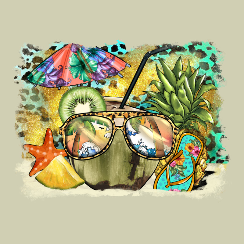 Coconut With Fruits  Background Heavy Core Tee by BarkalooDesign | Teevron