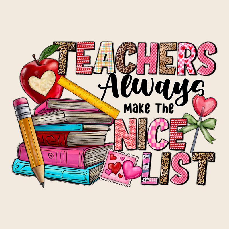 Teachers Always Make The Nice List Zipper Hoodie by CowhideDigitalArt | Teevron