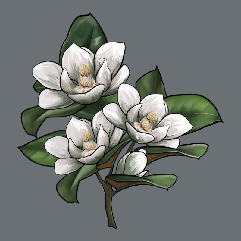 Magnolia Flower Illustration Premium Hoodie by LillyAllenDesigns | Teevron