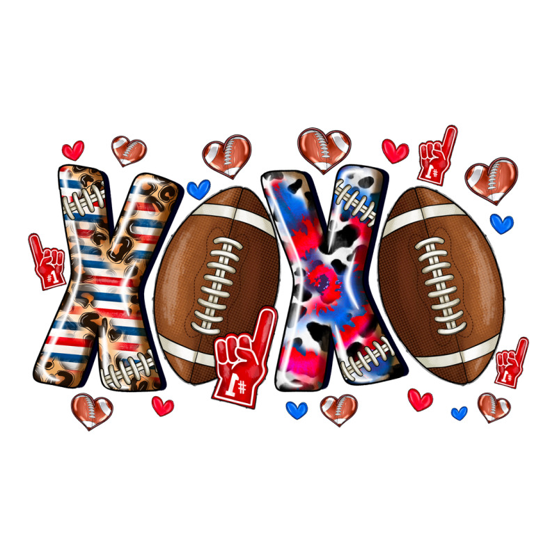 Xox Football Zipper Hoodie by CowhideDigitalArt | Teevron