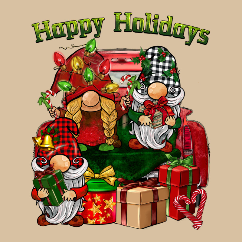 Happy Holidays Gnomes Truck Heavyweight Hoodie by BarkalooDesign | Teevron