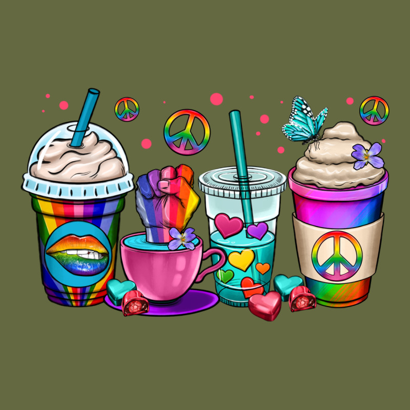 Pride Lgbtq Coffee Cups Long Sleeve Tee by OliviaCreatesArt | Teevron
