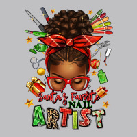 Santa's Favorite Nail Artist Afro Messy Bun Classic Tee | Teevron