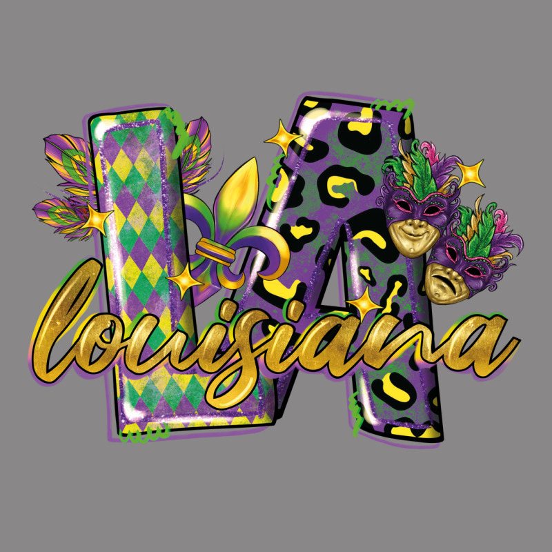 Louisiana Leopard Mardi Gras 12 Inches 300 Dpi Vintage Tee by CowGirlArtShop | Teevron