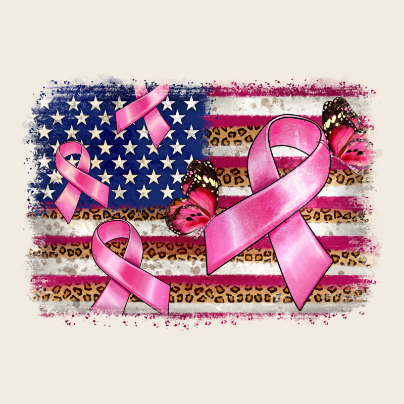 Breast Cancer American Flag Background Premium Sweatshirt by BarkalooDesign | Teevron