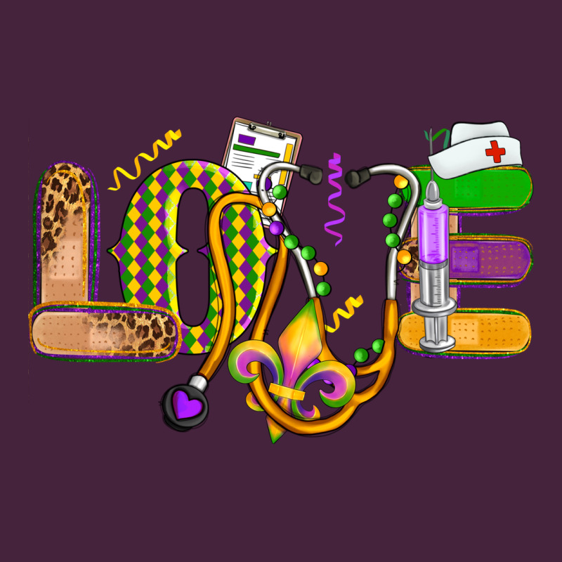Love Nurse Mardi Gras Long Sleeve Tee by OliviaCreatesArt | Teevron