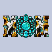 Sunflower Cowhide Turquoise Gemstone Mom Long Sleeve Tee | Teevron