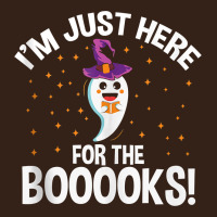 Teacher Halloween Bookworm Just Here For The Boooks Ghost Tank Top Heavy Core Tee | Teevron