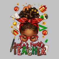 Santa's Favorite Teacher Afro Messy Bun Classic Tee | Teevron