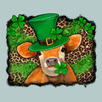 St Patricks Orange Cow With Leopard Background Heavy Core Tee | Teevron
