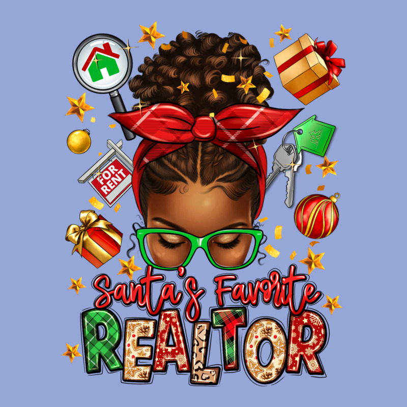 Santas Favorite Realtor Messy Bun Classic Tee by texasbilliewilder | Teevron