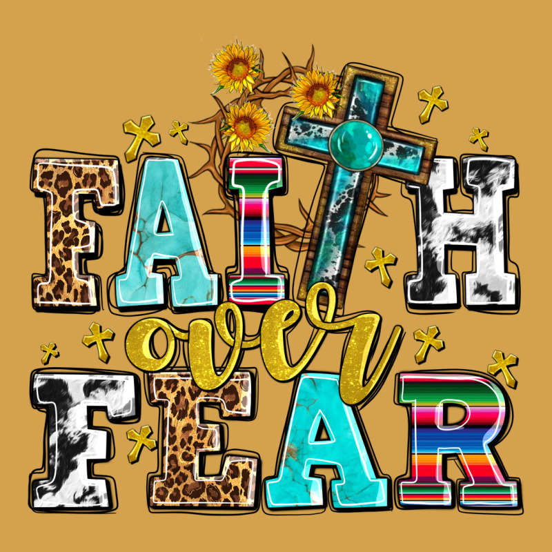 Faith Over Fear With Cross And Sunflowers Urban Hoodie by AdoDesignShop | Teevron