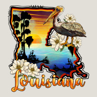Louisiana  Sunset Map Magnolia Heavy Core Tee | Teevron