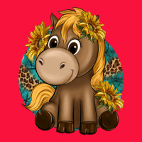 Cute Baby Horse Amd Sunflowers Classic Tee | Teevron