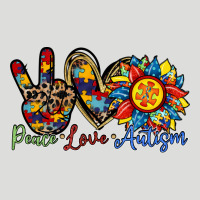Peace Love Autism Sunflower Zipper Hoodie | Teevron