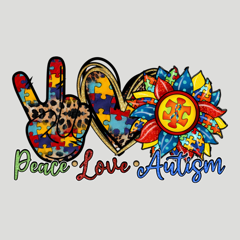 Peace Love Autism Sunflower Zipper Hoodie by RacoonDesign | Teevron