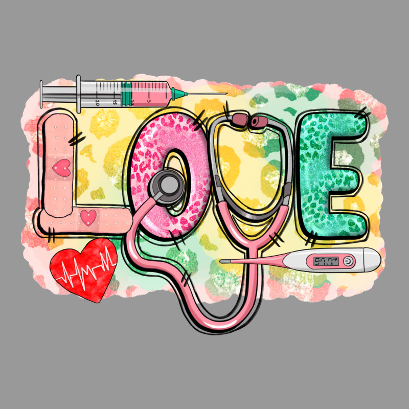 Love Nursing Leopard Background Vintage Hoodie by CowGirlArtShop | Teevron