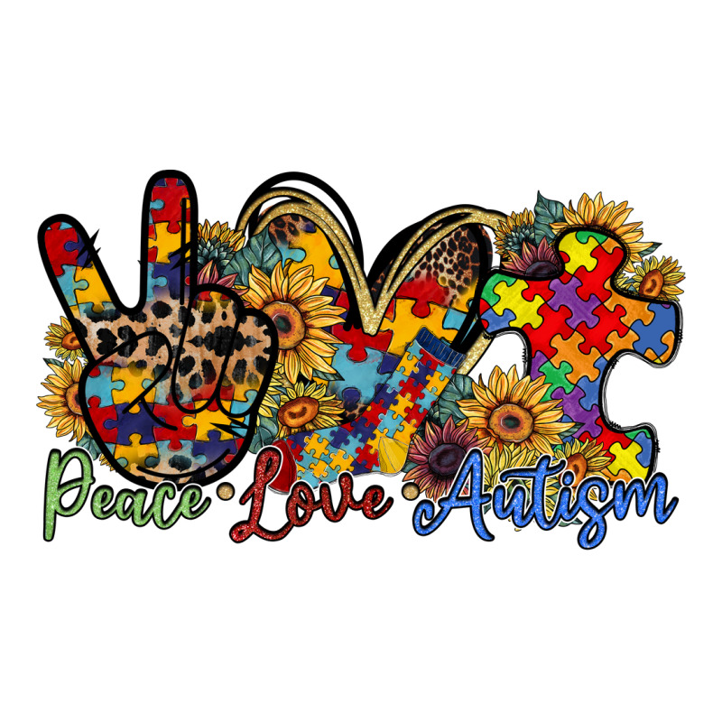 Peace Love Autism Zipper Hoodie by RacoonDesign | Teevron