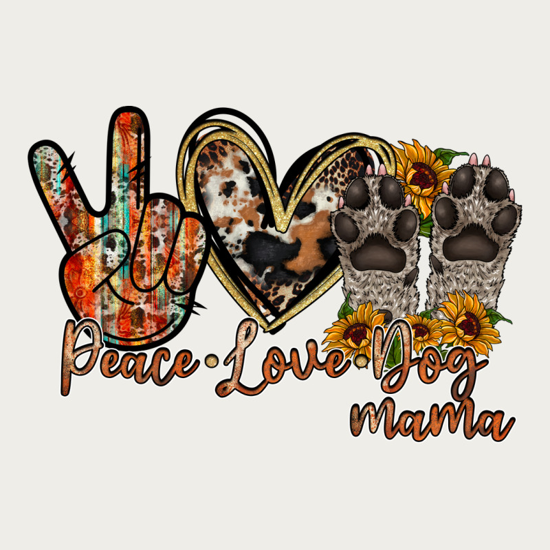 Peace Love Dog Mama Zipper Hoodie by RacoonDesign | Teevron