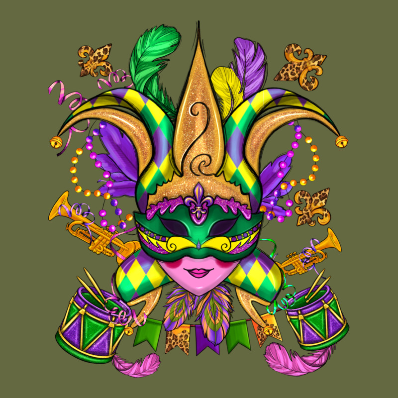 Mardi Gras Mask Long Sleeve Tee by OliviaCreatesArt | Teevron