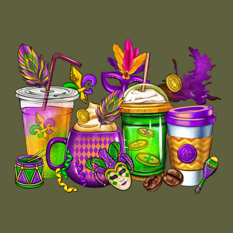 Mardi Gras Coffee Cups Cowgirl Vintage Tee by CowGirlArtShop | Teevron