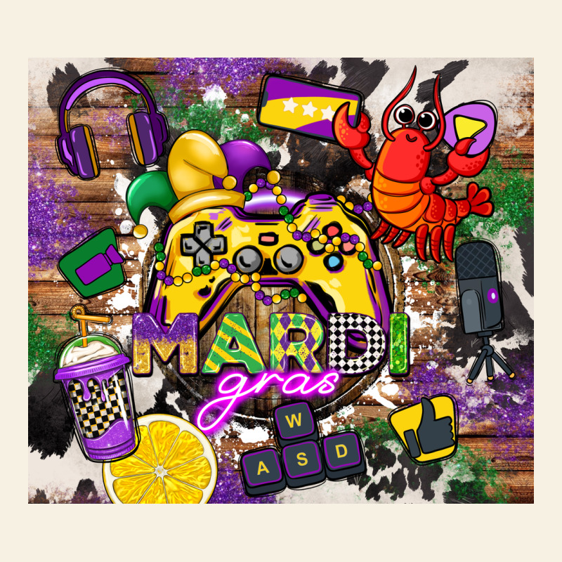 Mardi Gras Gamer Vintage Tee by CowGirlArtShop | Teevron