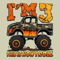 I'm Three This Is How I Roll Monster Truck Birthday Heavy Core Tee | Teevron