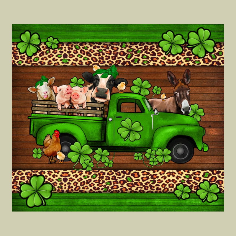 St Patricks Farm Animals Truck Heavy Core Tee by Jasminsmagicworld | Teevron
