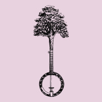 Banjo Tree Minimalist Design Vintage Nature & Music Graphic Ladies Tee | Teevron