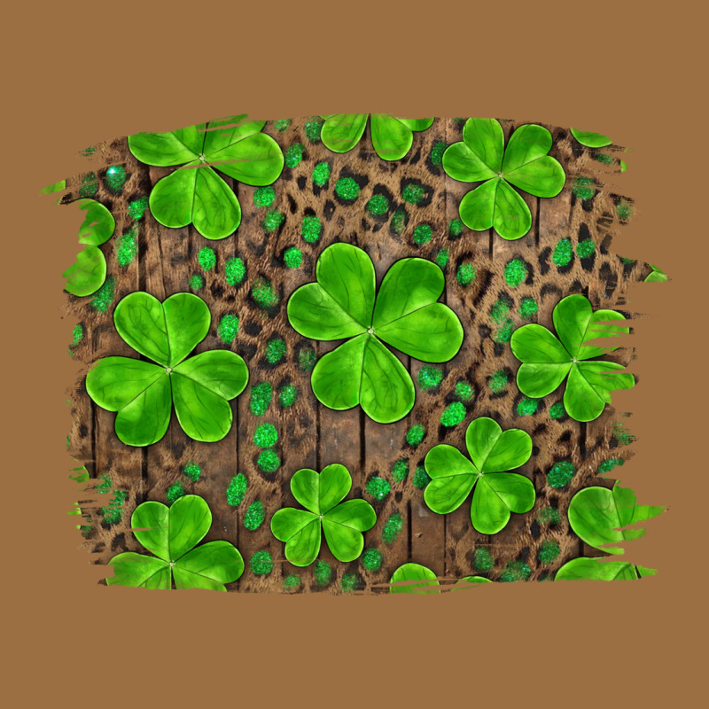 St Patrick's Day Shamrock And Leopard Distressed Vintage Tee by RanaPortraitStore | Teevron