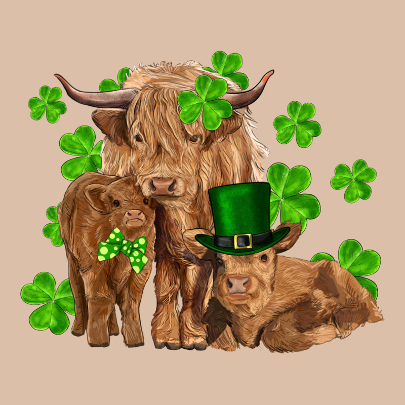 St Patrick's Day Cow Family Urban Heavy Tee by RanaPortraitStore | Teevron