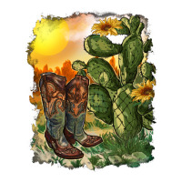 western boots with cactus and desert | Teevron