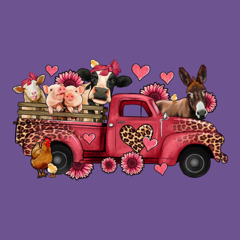 Valentines Day Leopard Farm Animals Truck Vintage Tee by Jasminsmagicworld | Teevron