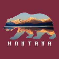 Montana Bear With Glacier National Park Lake Image Souvenir Premium Hoodie | Teevron