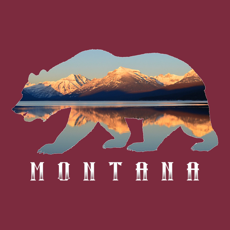 Montana Bear With Glacier National Park Lake Image Souvenir Premium Hoodie by trangStudio | Teevron