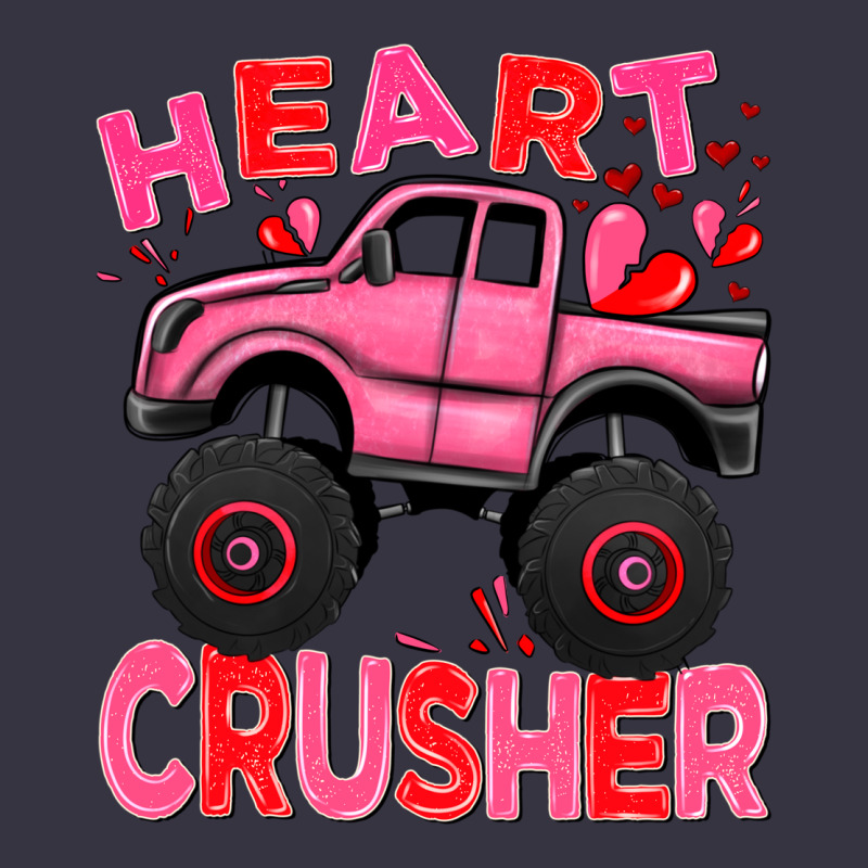 Heart Crusher Pink Monster Truck Valentine's Day Vintage Hoodie by HowdyJamesFarm | Teevron
