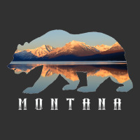 Montana Bear With Glacier National Park Lake Image Souvenir Urban Heavy Tee | Teevron