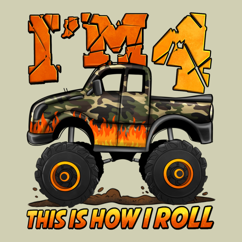 I'm Four This Is How I Roll Monster Truck Birthday Heavy Core Tee by Jasminsmagicworld | Teevron