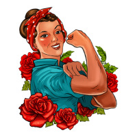 hispanic strong woman with roses | Teevron