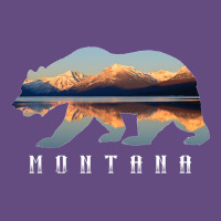 Montana Bear With Glacier National Park Lake Image Souvenir Vintage Hoodie | Teevron