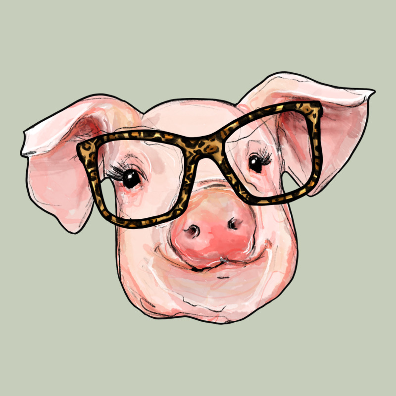 Pig With Glasses Ladies Tee by RanaPortraitStore | Teevron