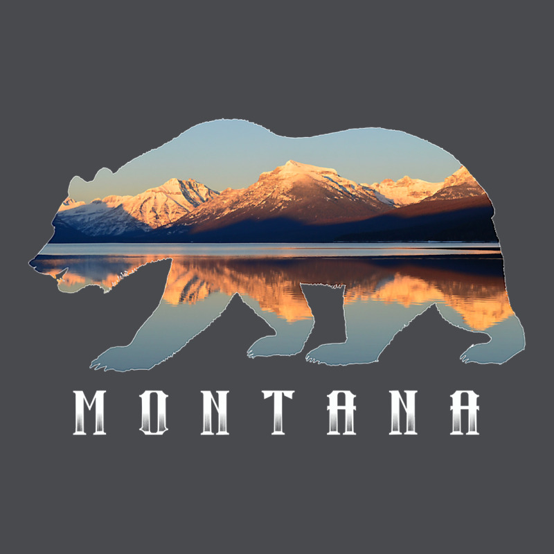 Montana Bear With Glacier National Park Lake Image Souvenir Zipper Hoodie by trangStudio | Teevron