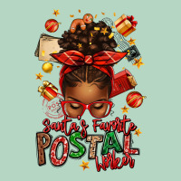 Santas Favorite Postal Worker Afro Messy Bun Classic Tee | Teevron