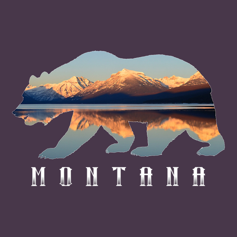 Montana Bear With Glacier National Park Lake Image Souvenir Heavyweight Hoodie by trangStudio | Teevron