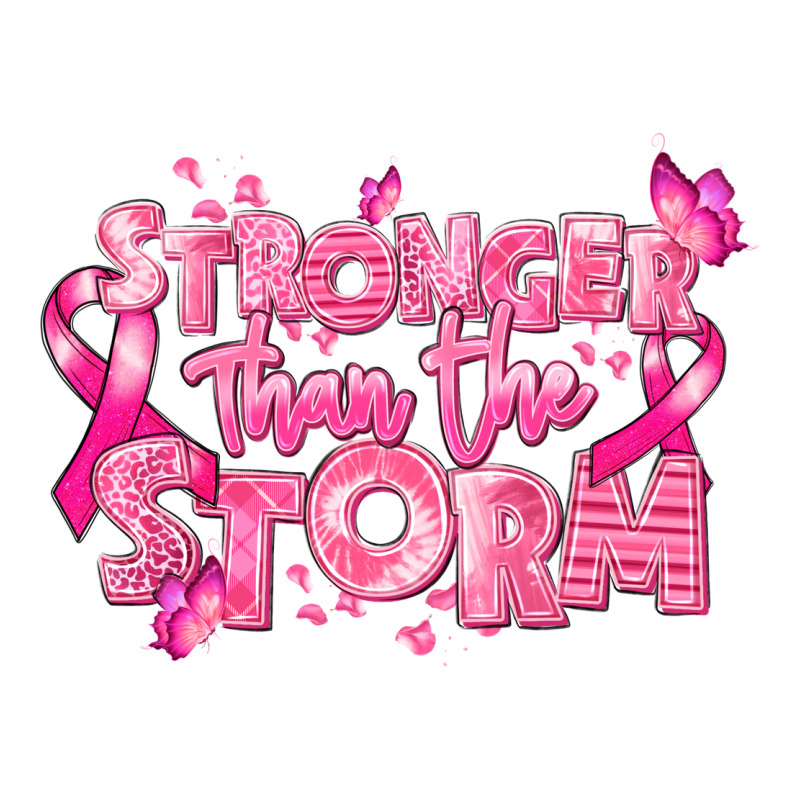 Stronger Than The Storm Breast Cancer Premium Tee by RanaPortraitStore | Teevron
